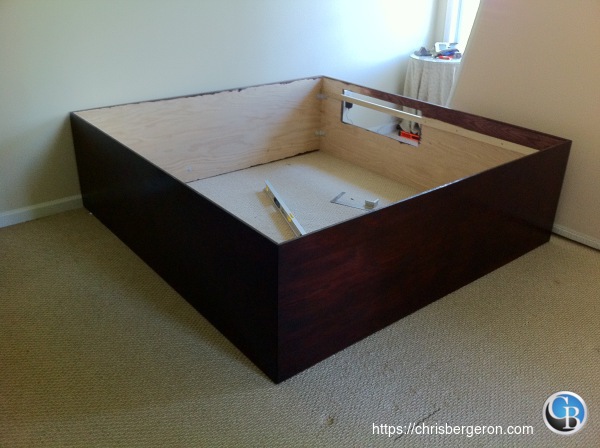 The bed frame in a room