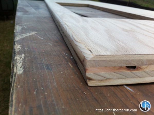 Routed edge of side panels