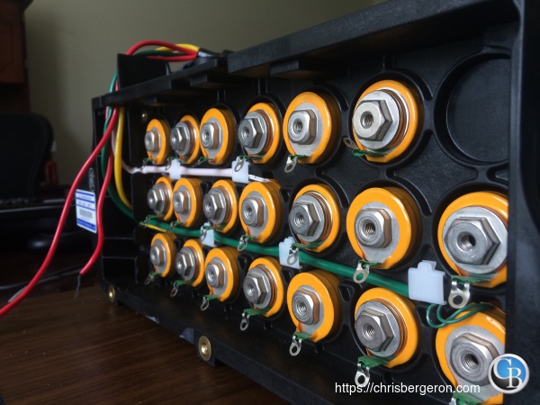 The individual cells that make up the full battery pack
