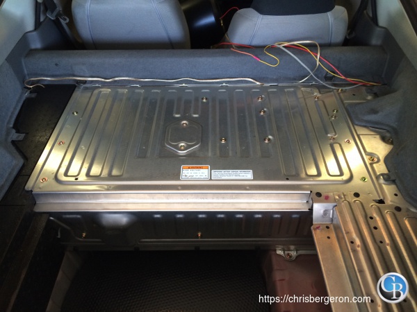 After removing the rear carpet