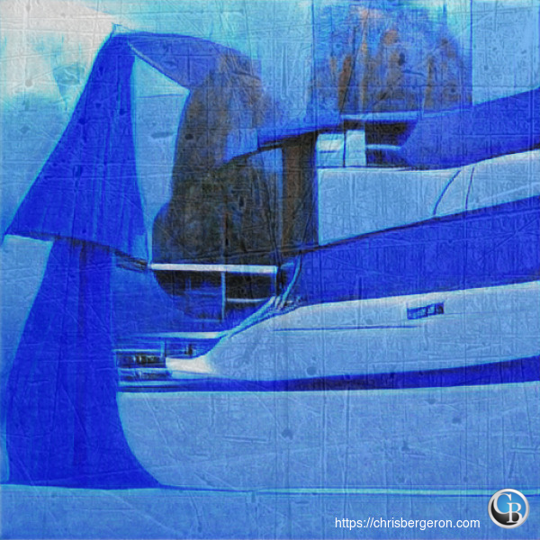 'Yacht in Blue Satin'
